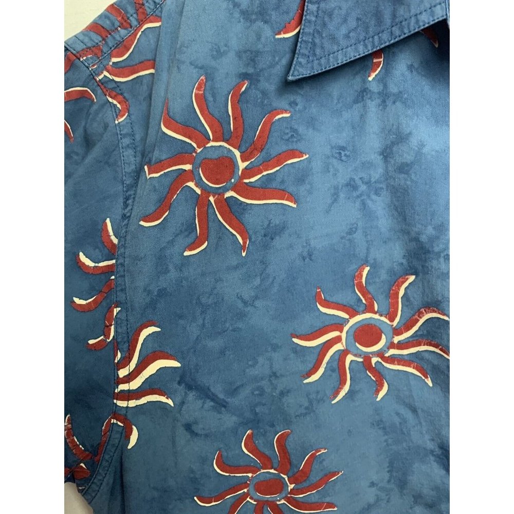 The Territory Ahead Mens Blue Short sleeve Shirt Size Large Sun Hawaii Cotton - Picture 3 of 6